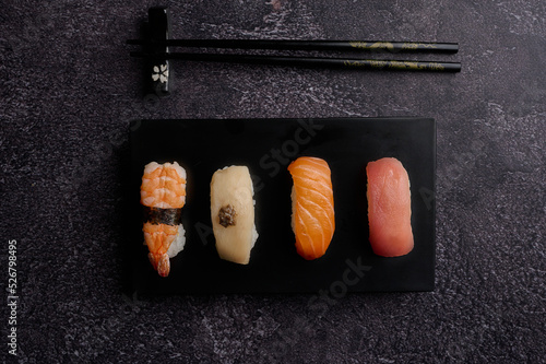 SUSHI NIGIRI BLACK BACKGROUND  SUSHI 