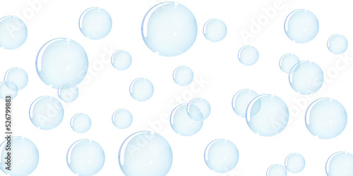 Realistic bubbles illustration on a white background - Design bubble element - banner