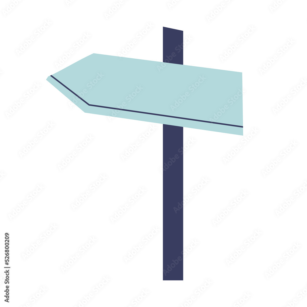 Flat road sign with space for text. Direction indicator. Way finding signage. Illustration with transparent background. Flat road sign with space for text. Direction indicator. Way finding signage. Illustration with transparent background.