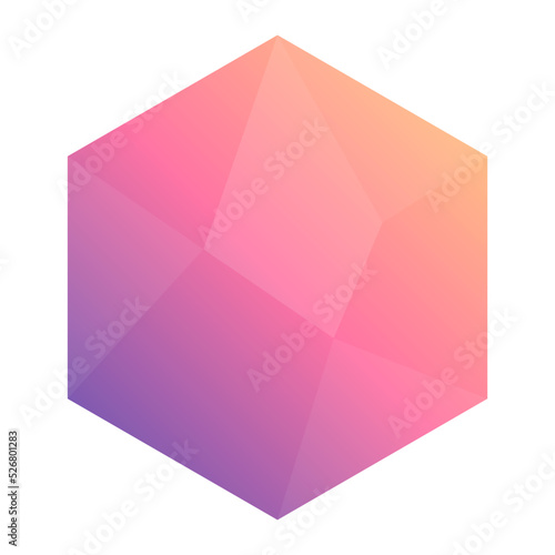 hexagon gradient glass background 