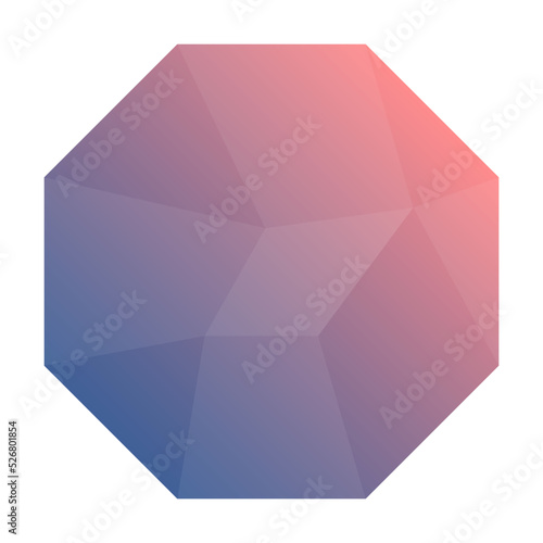 octagon gradient glass background 