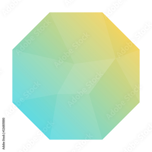 octagon gradient glass background 