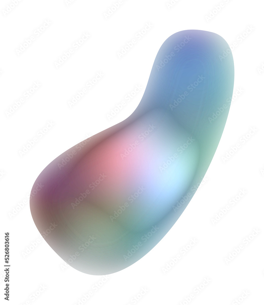 Colorful Chrome Metallic Abstract Shape Colorful Chrome Metallic Abstract Shape