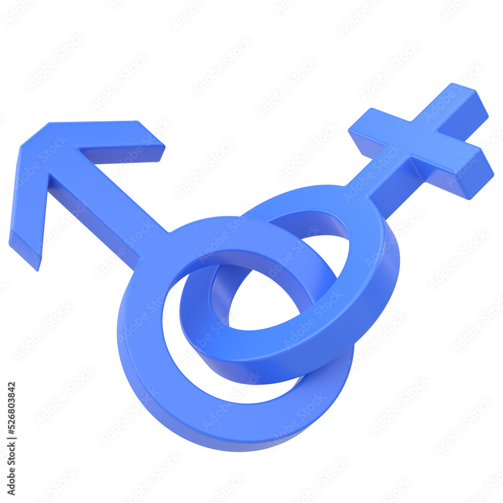 Gender icon. 3D icon. 3D illustration. Gender icon. 3D icon. 3D illustration.