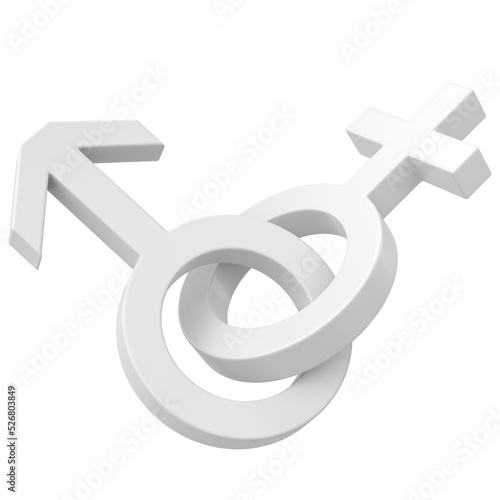 Gender icon. 3D icon. 3D illustration.