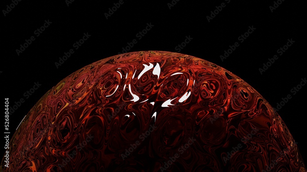 3D rendering. 3D high quality render. Glass sphere with a liquid abstract texture and many colors. Sphere with artistic pattern on a black isolated background. Sphere floating. Artistic background. 3D rendering. 3D high quality render. Glass sphere with a liquid abstract texture and many colors. Sphere with artistic pattern on a black isolated background. Sphere floating. Artistic background.
