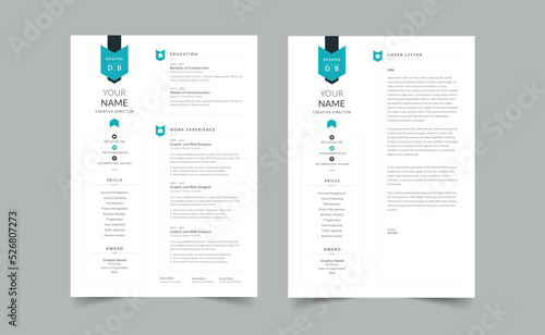 Minimalist Resume Layout, Resume and Cover Letter, a4 resume