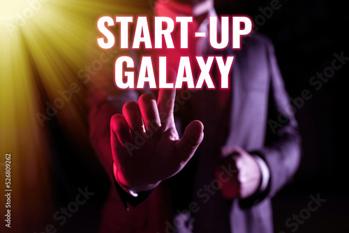 Canvas Print Text showing inspiration Start Up Galaxy