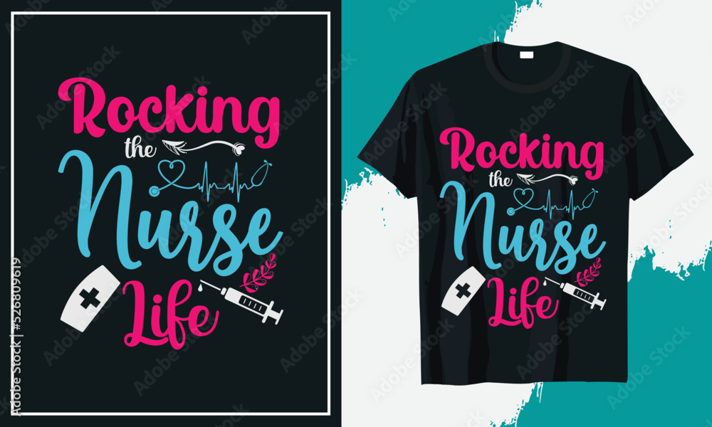 Daily Life Nurse T-shirt Design vector Daily Life Nurse T-shirt Design vector