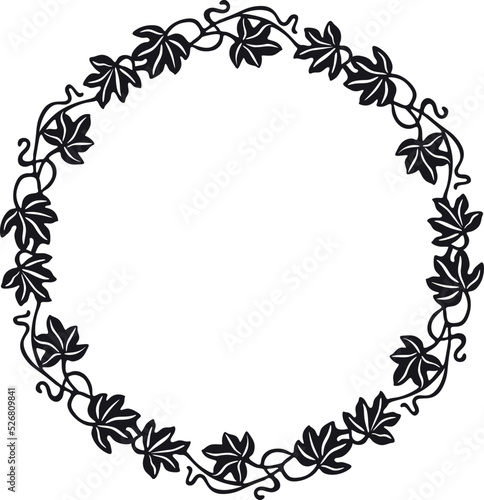 flower frame logo vector design handmade silhouette © master2d
