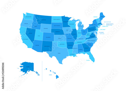 United States of America USA Regions Map with Editable Outline Vector Illustration