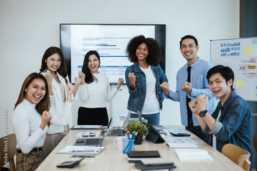 Group of professional business people are working and brainstorming discussed about work in conference room within office space. Group of professional business people are working and brainstorming discussed about work in conference room within office space.
