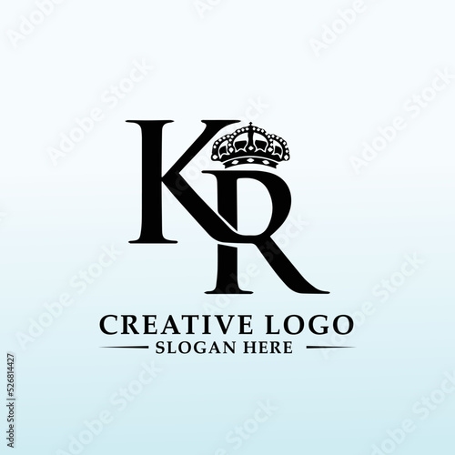 Luxurious branding Design letter KR logo