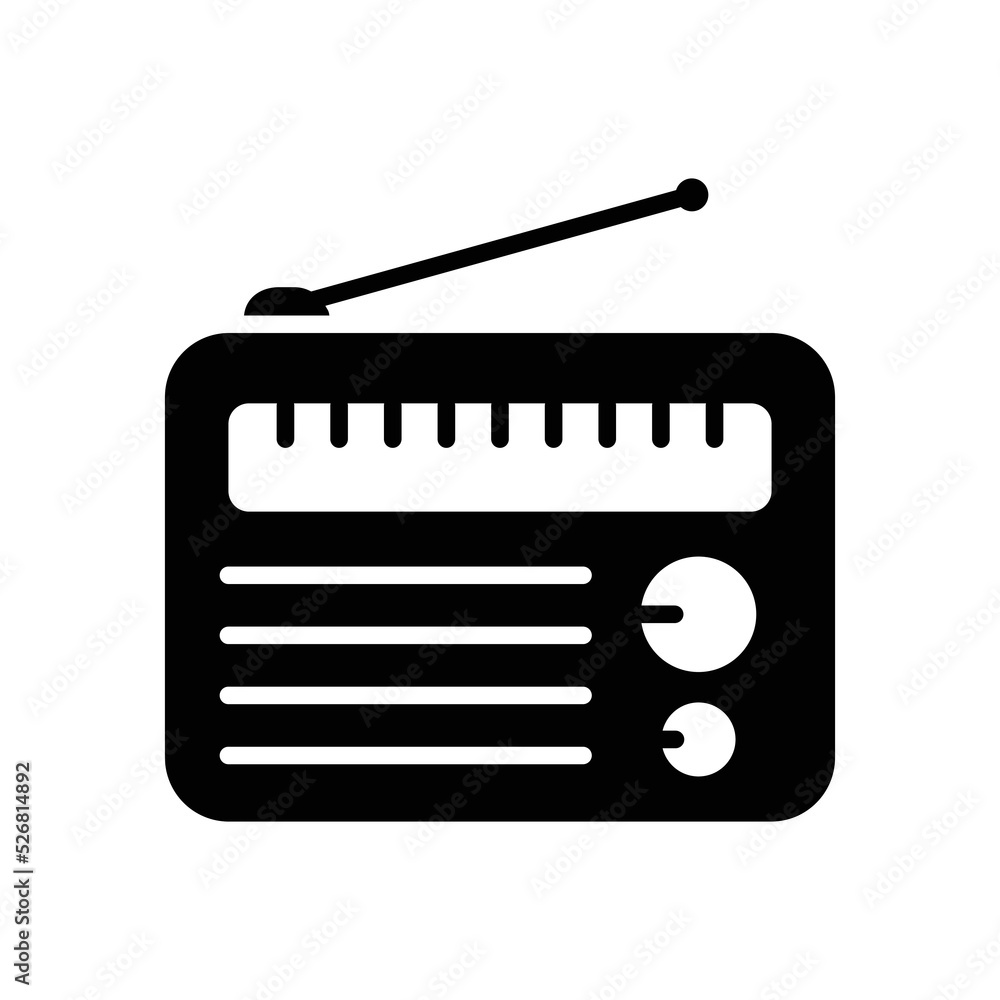 radio icon vector design template in white background