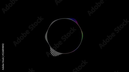 Audio music waves Circle Frame. Music waves oscillate. Digital Sound wave or frequency Frame.	Audio Waves Frequency animation.