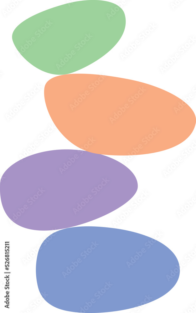 Balance made of colored stones. Balance concept. Zen stones flat design style. Vector Balance made of colored stones. Balance concept. Zen stones flat design style. Vector