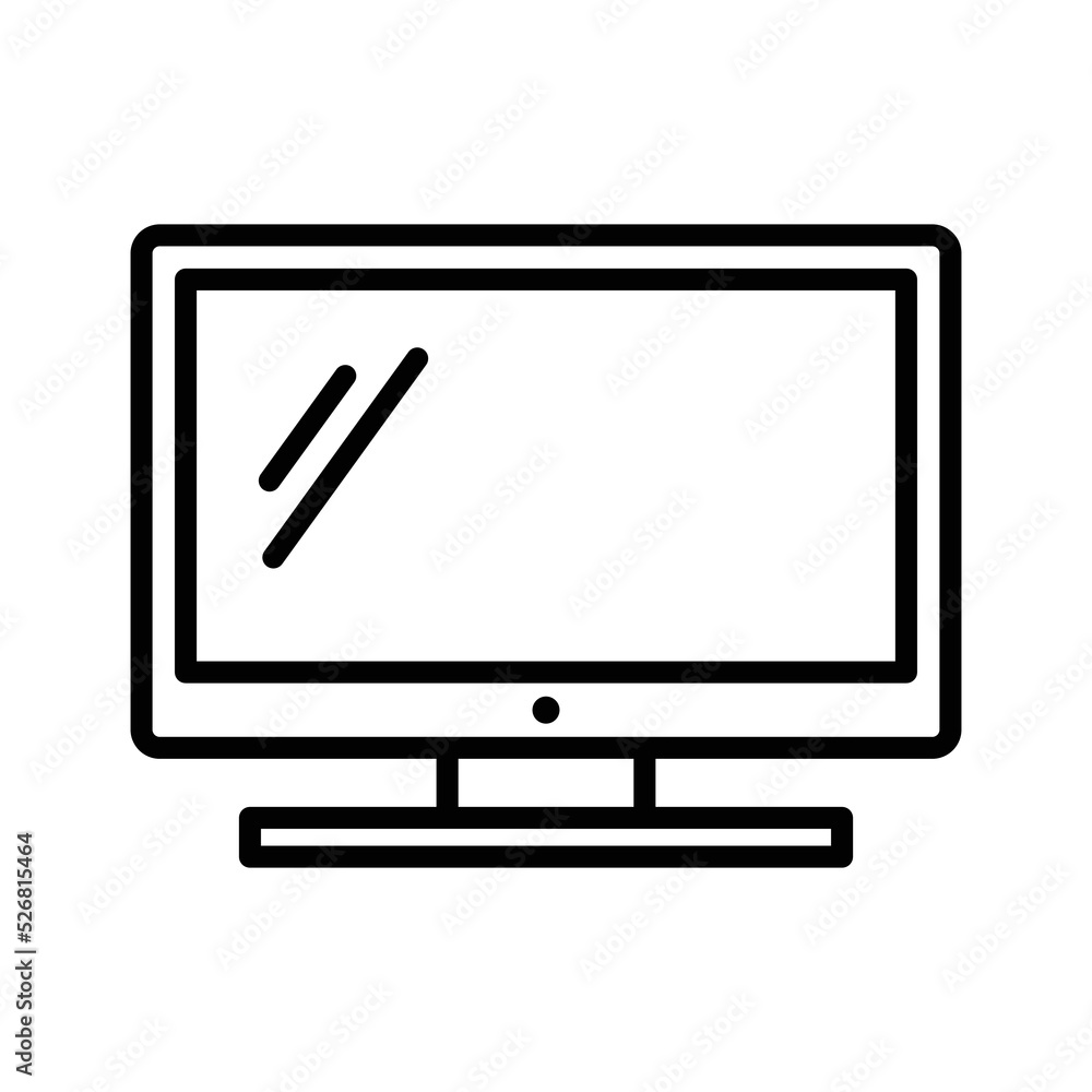 television icon vector design template in white background television icon vector design template in white background