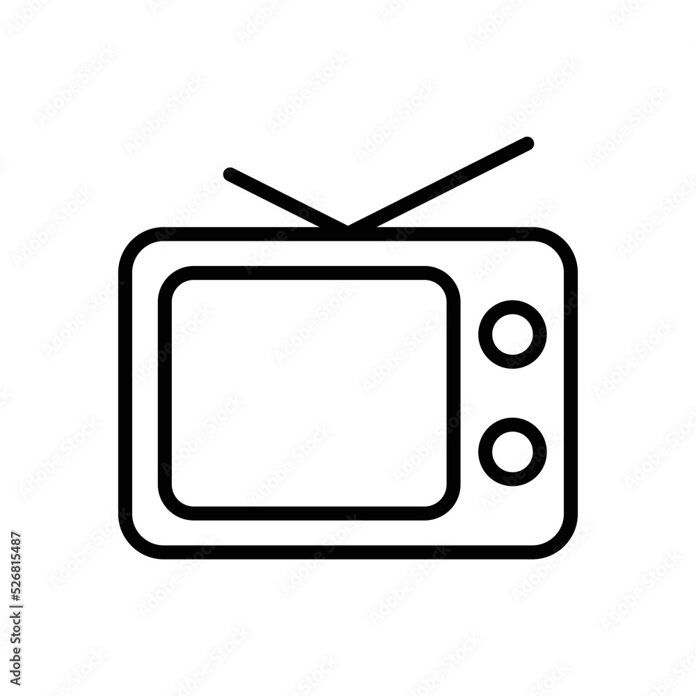 television icon vector design template in white background television icon vector design template in white background