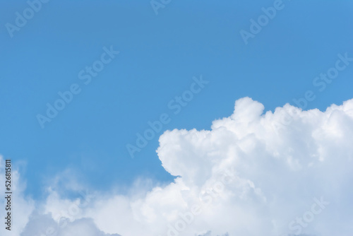 Close up of big clouds on day light, Clear blue sky and fluffy soft white cloud with copy space, Nature abstract background image © enanuchit