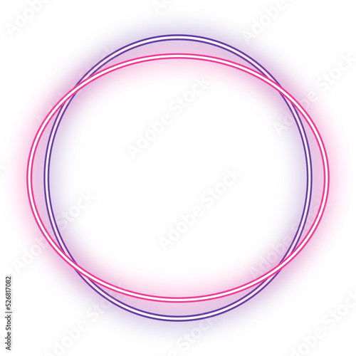 round neon frames
