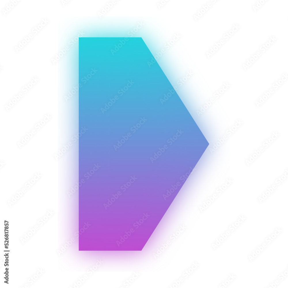 gradient neon arrow shape
