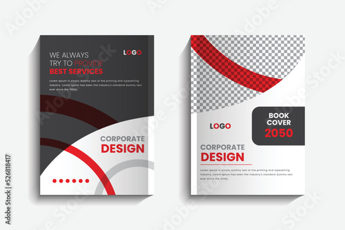 Modern and creative professional business corporate book cover design template in a4