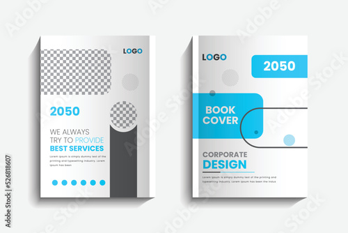 Modern and creative professional business corporate book cover design template in a4