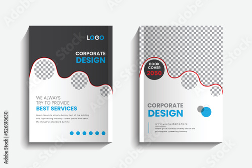 Modern and creative professional business corporate book cover design template in a4