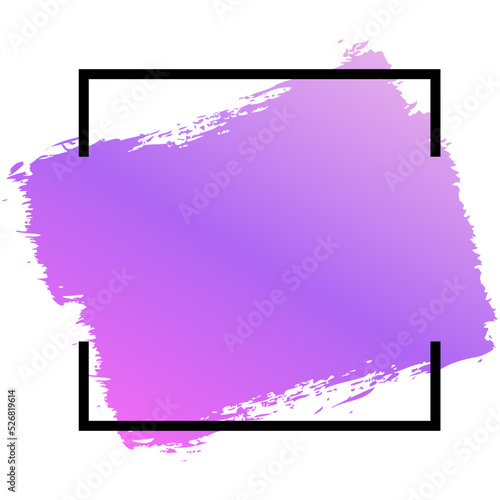 gradient brush stroke square frame
