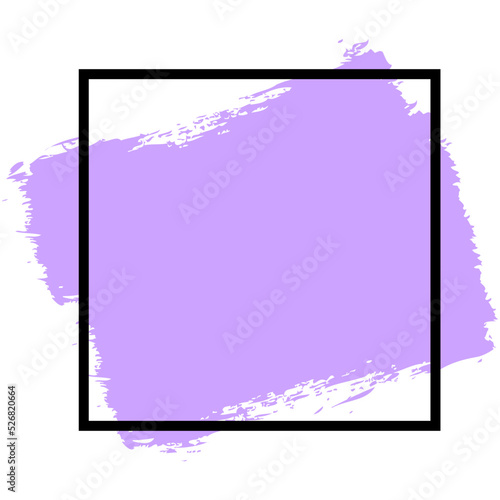 brush stroke square frame 