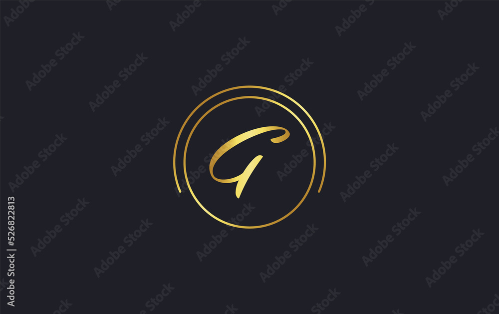 Round logo and golden circle flat logo design with the letter G Round logo and golden circle flat logo design with the letter G