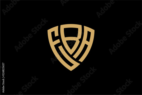 EBA creative letter shield logo design vector icon illustration photo