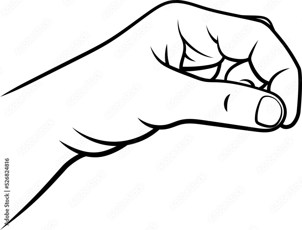 Illustration of holding Hand. Vector Illustration. Ink Style. Line. Illustration of holding Hand. Vector Illustration. Ink Style. Line.