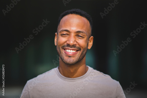 Portrait of happy african american man