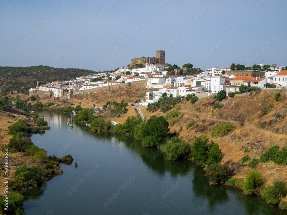 Mertola on by Guadiana River