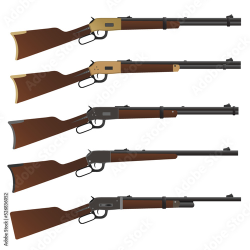 Vintage Old West Rifles / Ai Illustrator