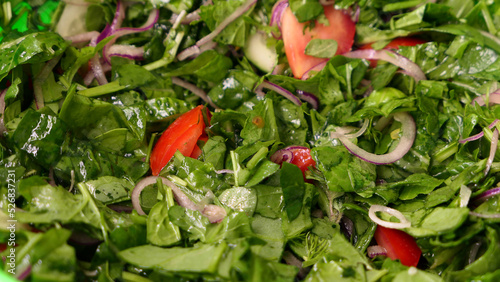 Salad with lettuce and a va...