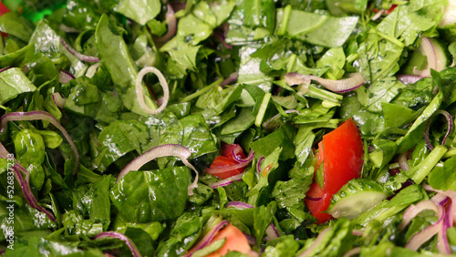 Salad with lettuce and a va...