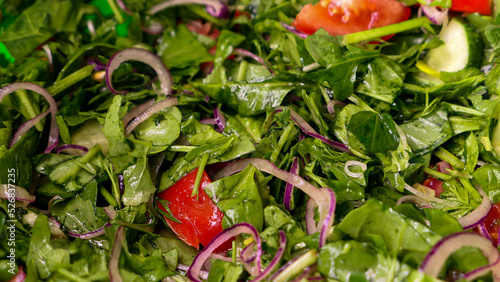 Salad with lettuce and a va...