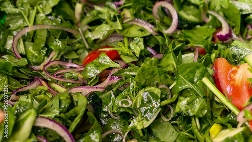 Salad with lettuce and a va...