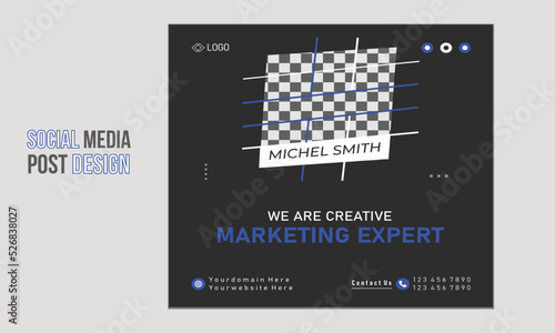 Digital marketing and social media post webinar design template