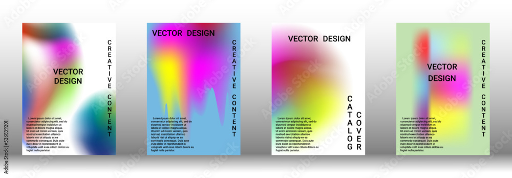 Artistic covers design. Creative fluid colors backgrounds. Set of abstract covers