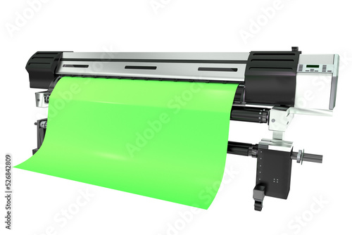 Wide Format Posters and Banners Printer Isolated PNG 3D Illustration