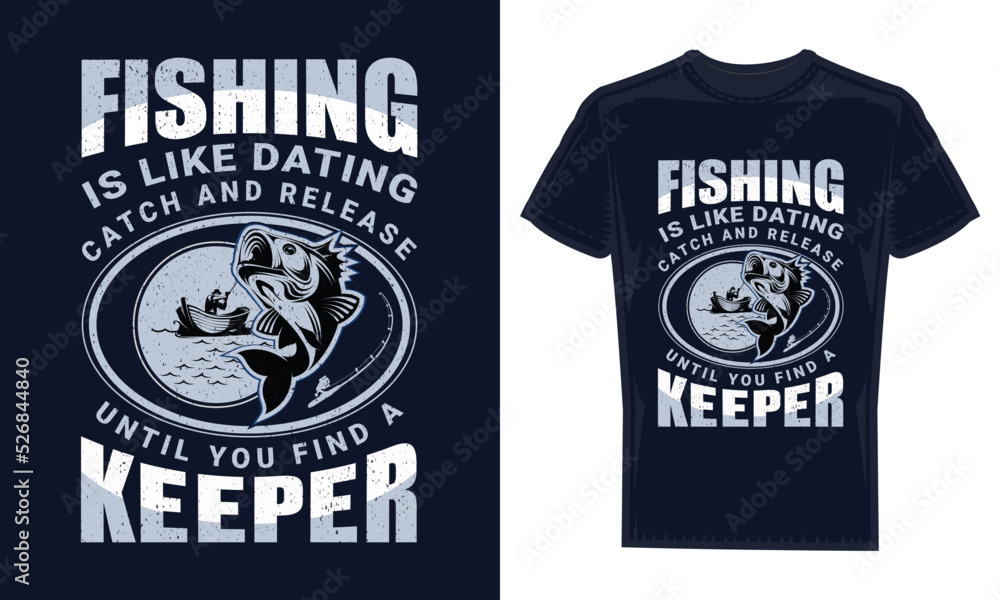 Colorful amazing best fishing knot t-shirt design template vector.
