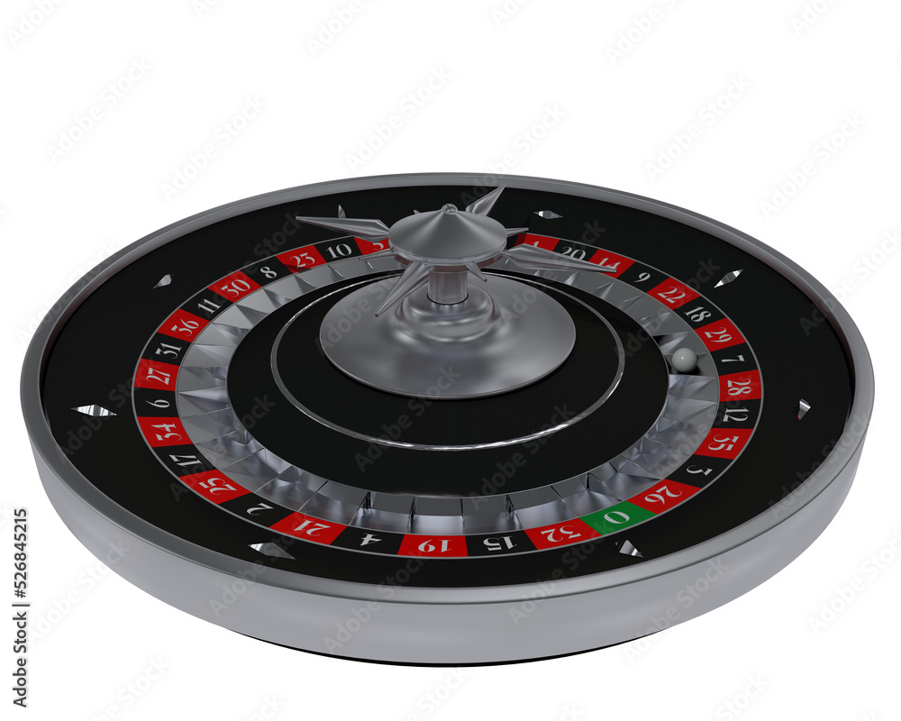Las Vegas Gambling Object. Casino Roulette Wheel 3D Illustration Las Vegas Gambling Object. Casino Roulette Wheel 3D Illustration