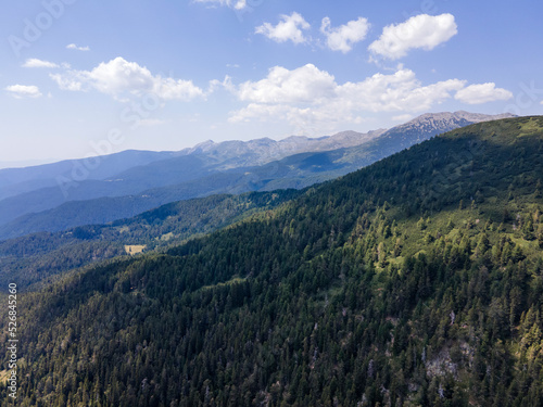 Aerial view of Pirin Mountain near Begovitsa hut, Bulgaria