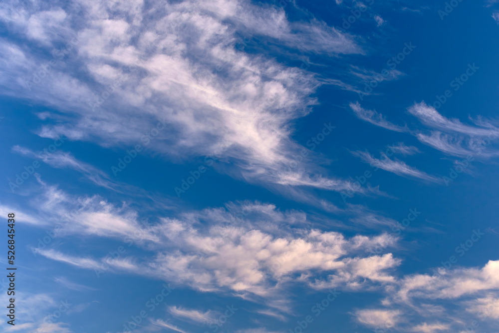 Blue sky full of white clouds, sunny day Blue sky full of white clouds, sunny day