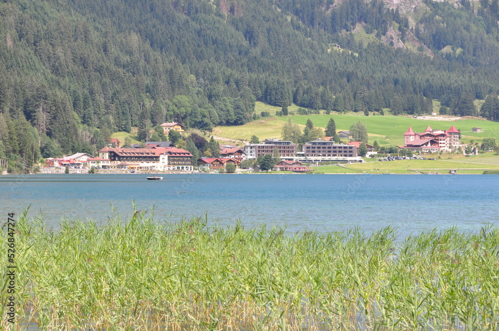 Fototapeta premium Tannheimertal, Haller am Haldensee, Österreich, Tirol, Urlaub, Reisen