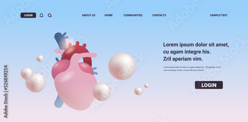 anatomical heart icon human body internal organ anatomy medicine healthcare concept