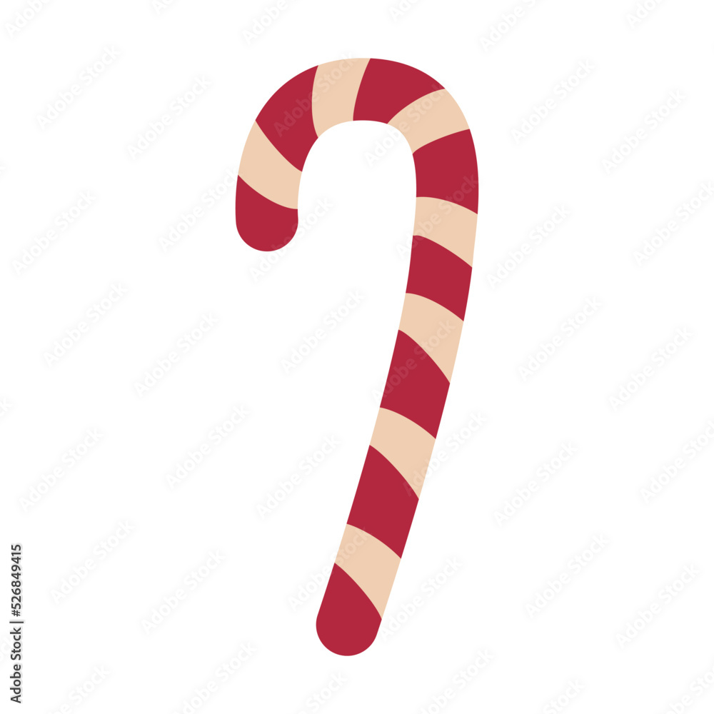 Lollipop. Christmas candy, red and beige stripes. A simple, versatile vector freehand drawing. Isolate on a white background. Lollipop. Christmas candy, red and beige stripes. A simple, versatile vector freehand drawing. Isolate on a white background.